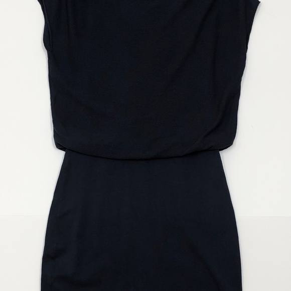 Silk and Cotton Jigsaw dress. Blue-grey colour. Fitted bottom loose top.… - Picture 4 of 9